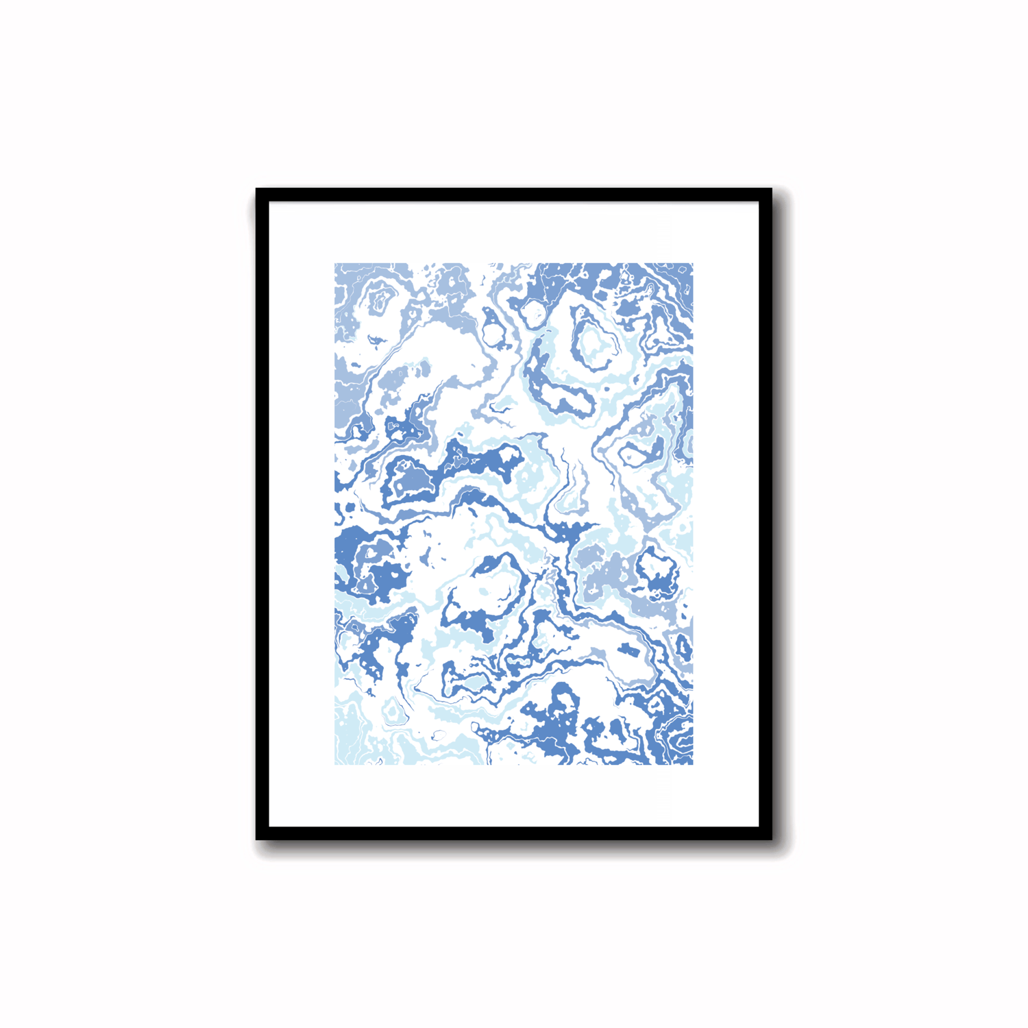 Modern Art, Abstract Art, Pale Blue Lily, Digital Artwork, Printable Wall Art, Instant Download, Home Decor, Gallery-Quality, 5x7 Artwork, Art for Walls, Desk Decor, Shelf Decor, Nursery Decor, Accent Art, Abstract Print, Wall Upgrade, Artistic Home, Dark