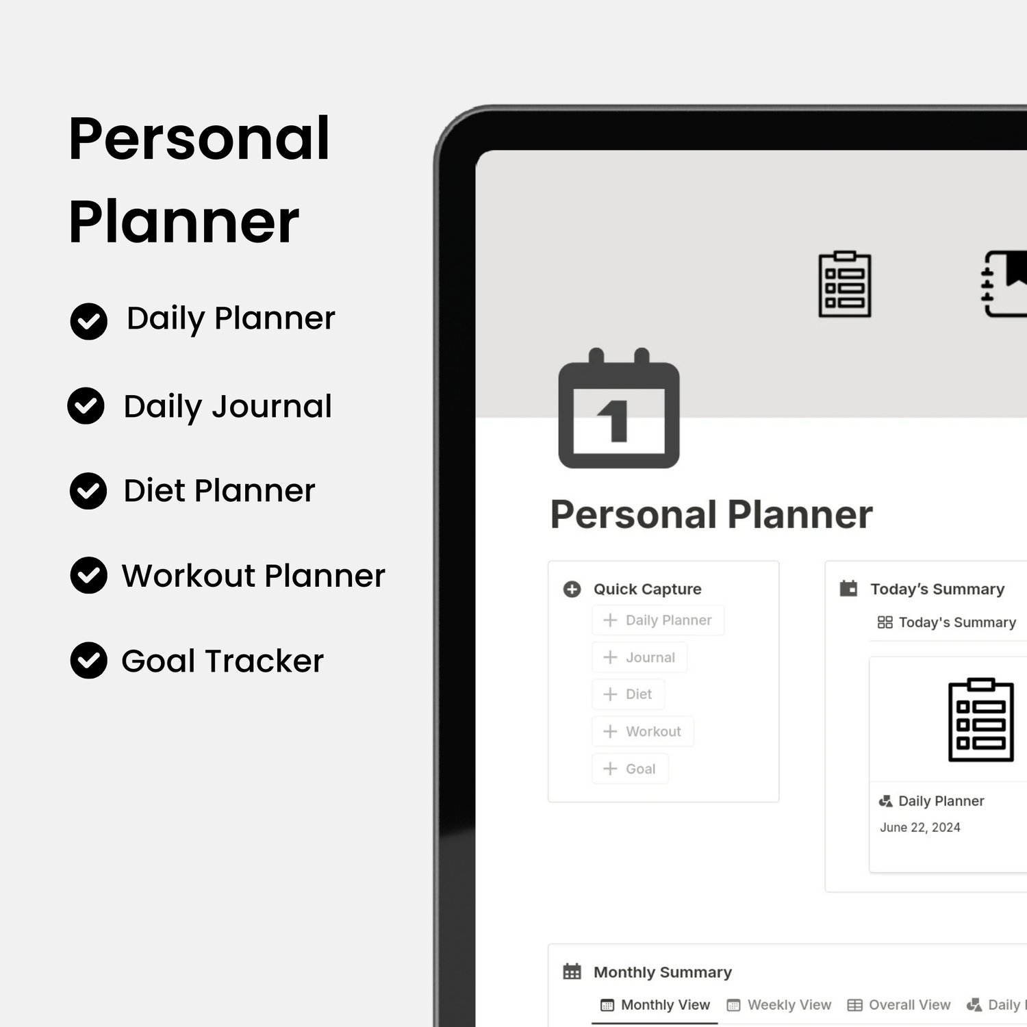 Personal Planner Notion Template