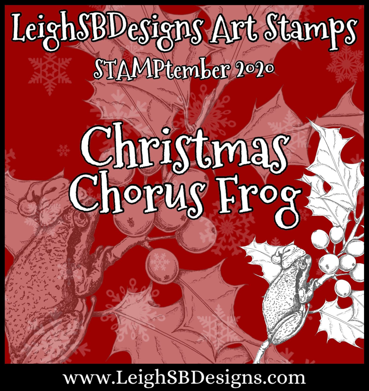 LeighSBDesigns Christmas Chorus Frog