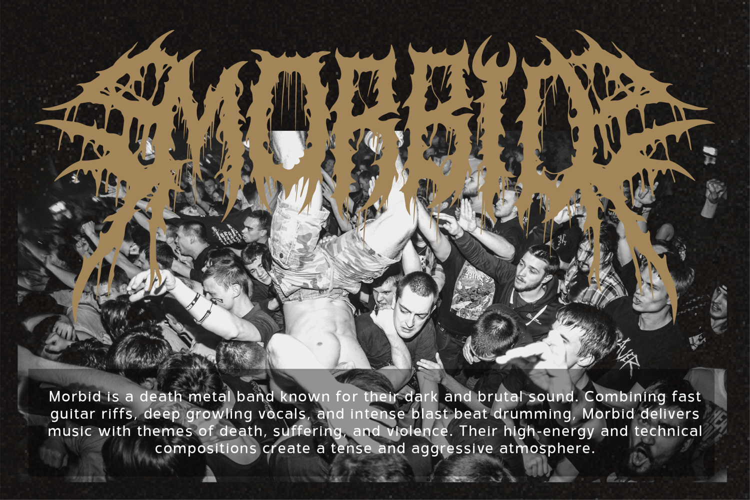 Smorden metal font with dripping and sharp gothic design, perfect for band logos, album covers, and dark-themed artworks.