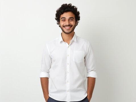 A man standing up straight