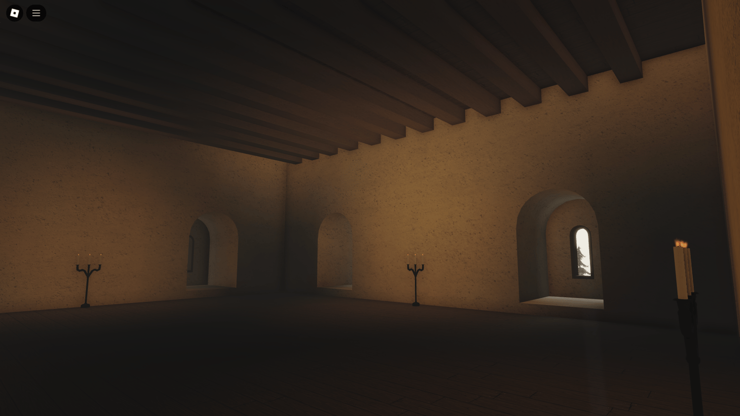 Unique Roblox medieval asset featuring a fortress surrounded by water, ideal for historical projects.