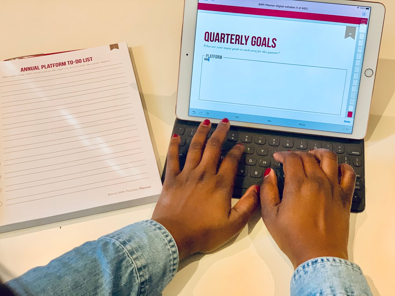 Goal setting planner Marketing planner for authors