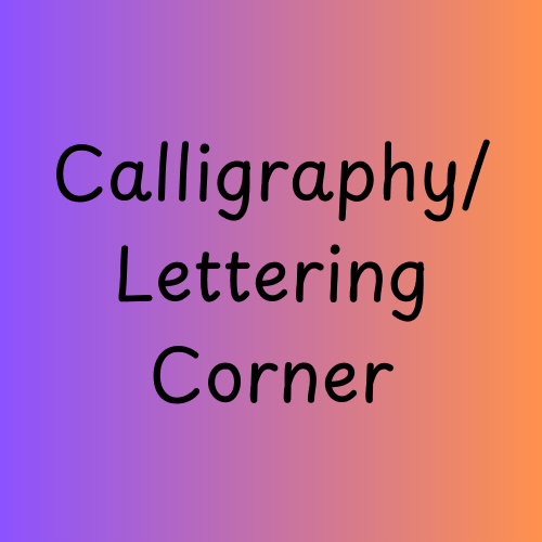 calligraphy lettering corner