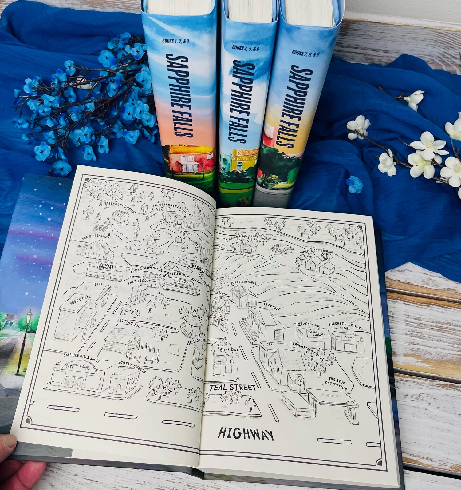 Interior sample of map in hardback Sapphire Falls special edition