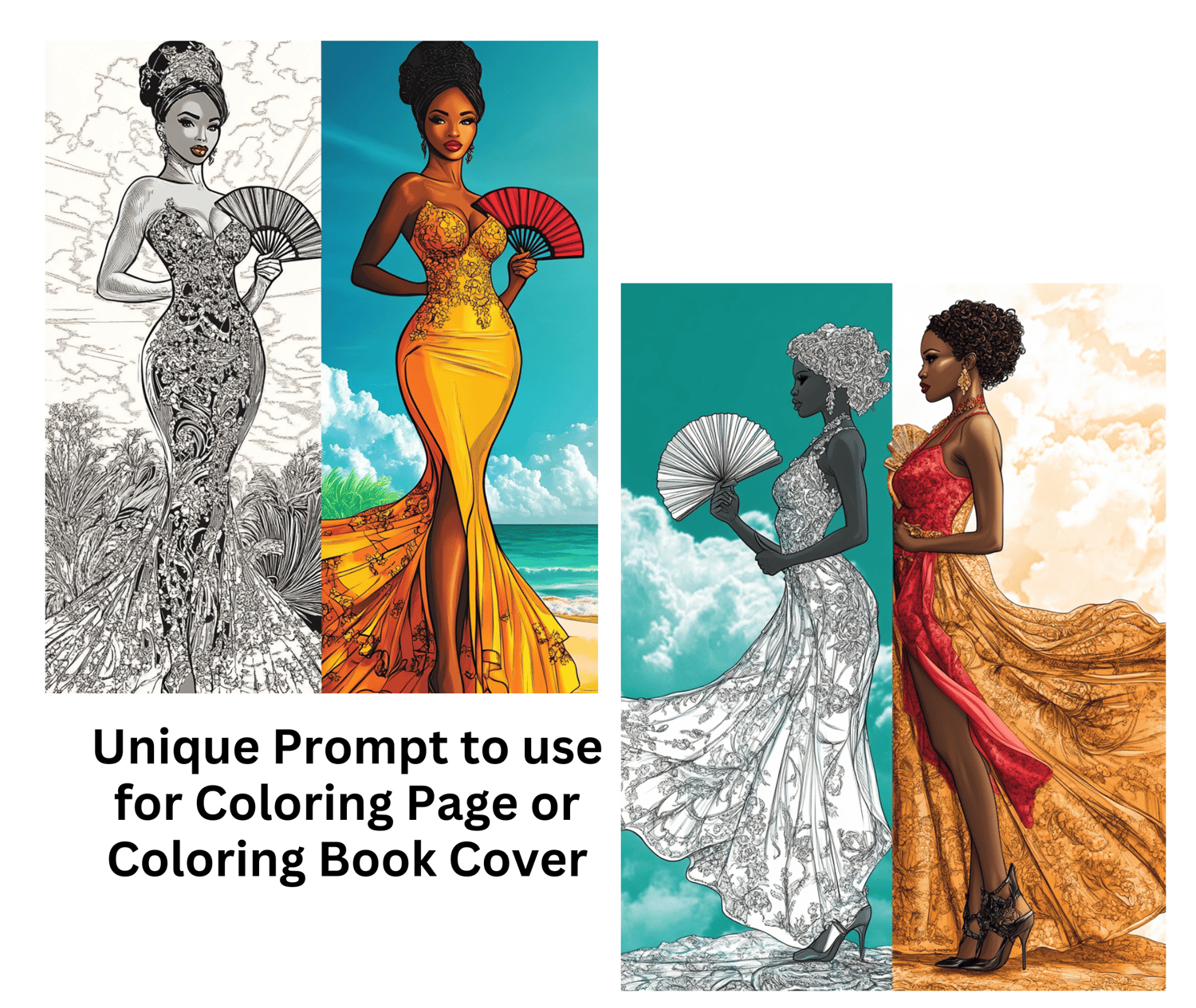 create coloring book covers with midjourney prompts