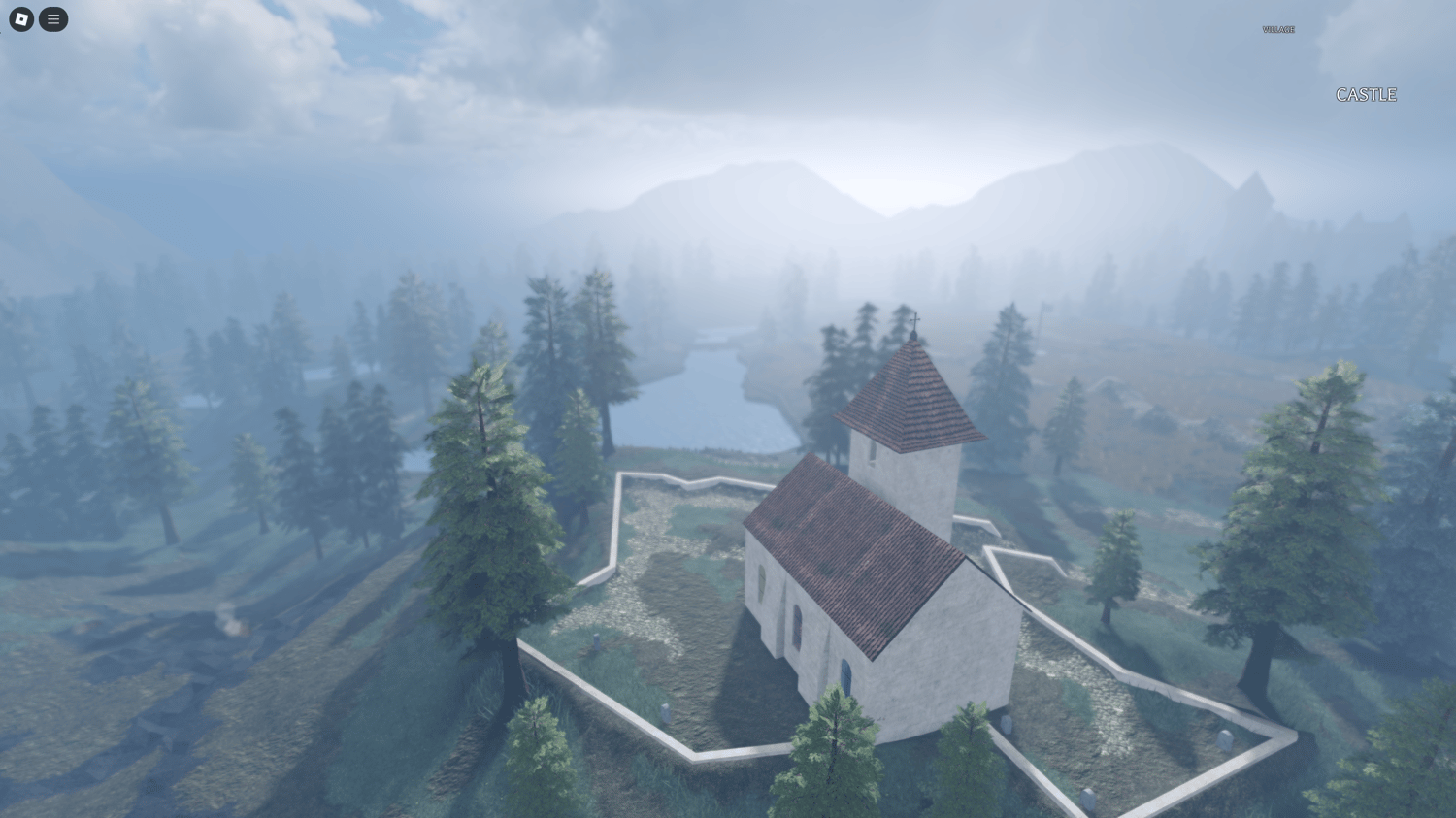 Roblox Studio asset featuring an authentic medieval castle with intricate architecture