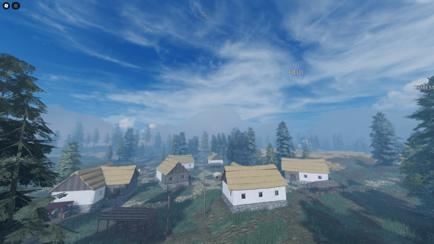 Hundred Years War-themed castle surrounded by realistic terrain and battle areas