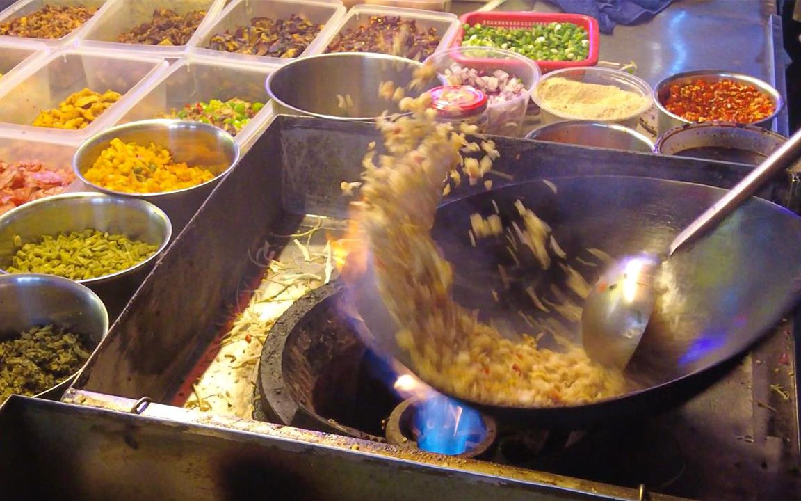 Chinese street food night market