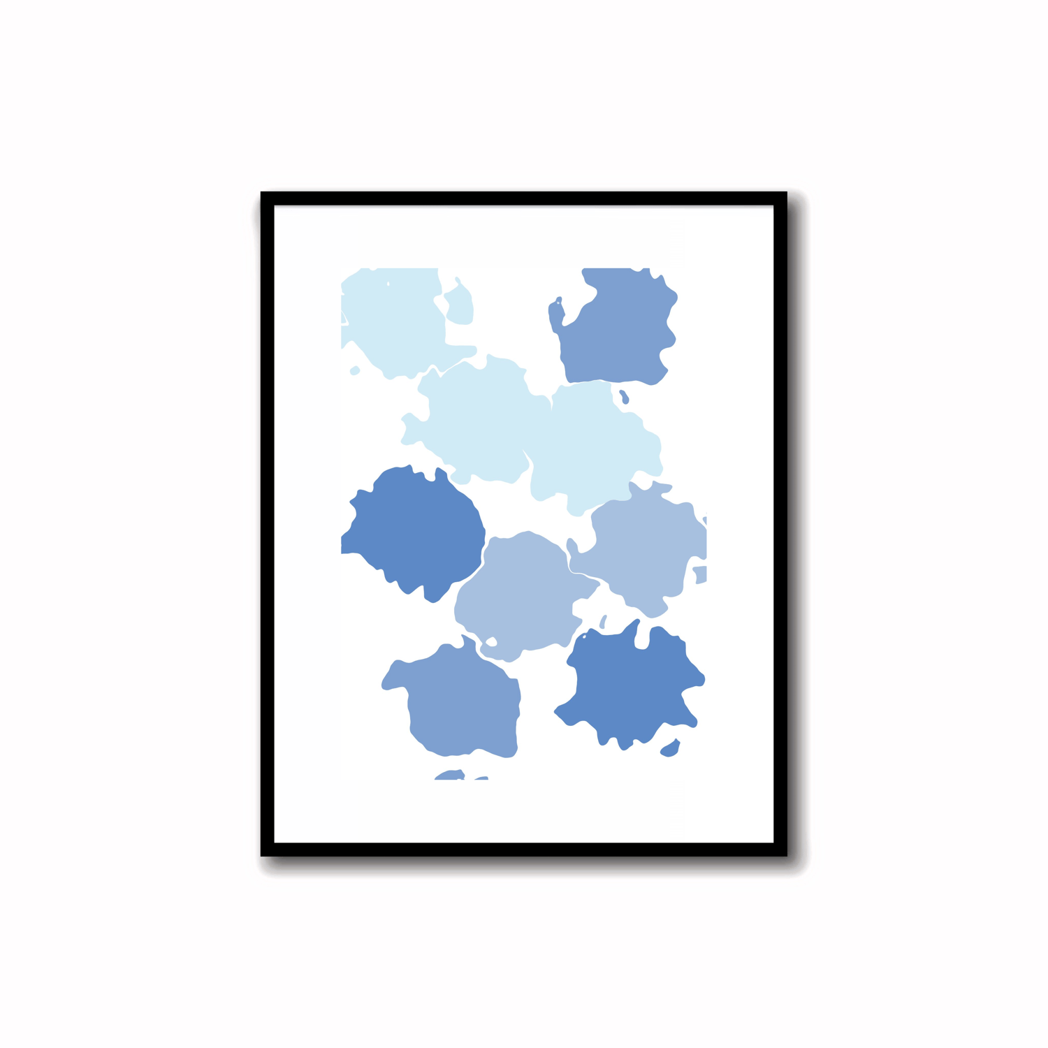 Cloudy Blue Modern Art 11 (3)    Brighten your space with this vibrant abstract color palette print in Pale Blue Lily, Dark Pastel Blue, Cloudy Blue and Faded Blue. Perfect for walls, desks, or shelves—download instantly and transform your decor!