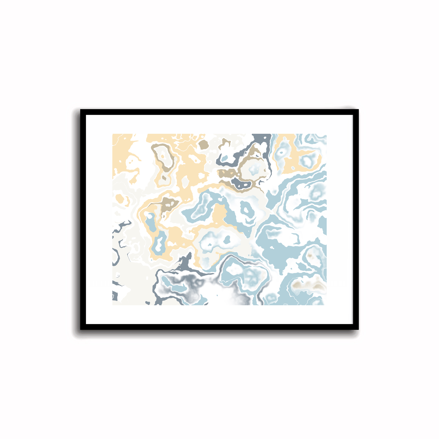 Brighten your space with this vibrant abstract color palette print in Jungle Mist (light blue gray), Coral Reef (vanilla), Dairy Cream (pale peach), Regent Gray, and Spring Wood (very light pink). Perfect for walls, desks, or shelves—download instantly an