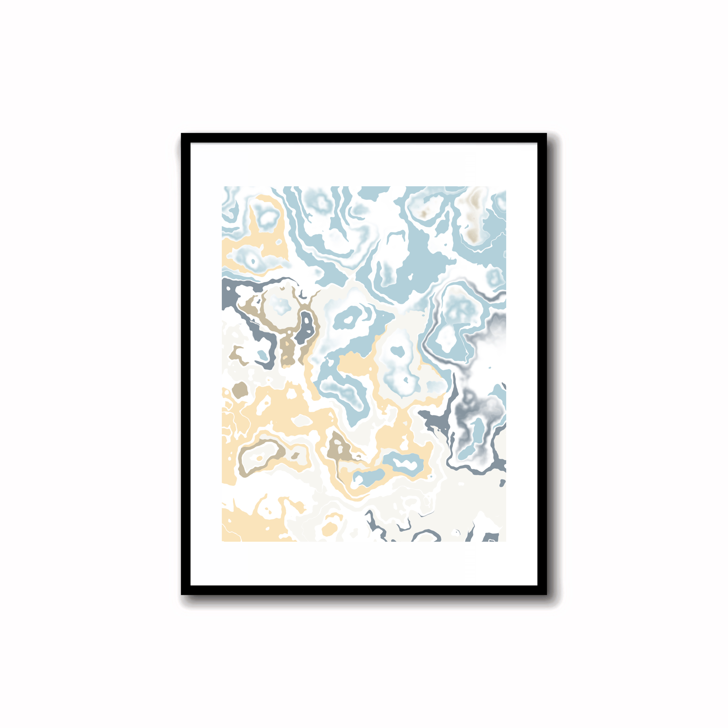 Brighten your space with this vibrant abstract color palette print in Jungle Mist (light blue gray), Coral Reef (vanilla), Dairy Cream (pale peach), Regent Gray, and Spring Wood (very light pink). Perfect for walls, desks, or shelves—download instantly an