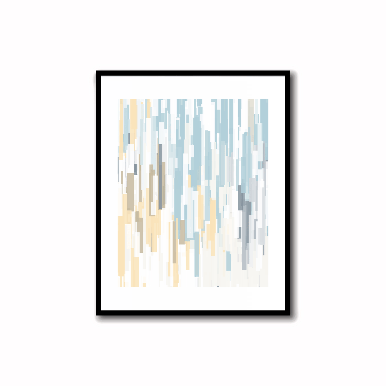 Brighten your space with this vibrant abstract color palette print in Jungle Mist (light blue gray), Coral Reef (vanilla), Dairy Cream (pale peach), Regent Gray, and Spring Wood (very light pink). Perfect for walls, desks, or shelves—download instantly an
