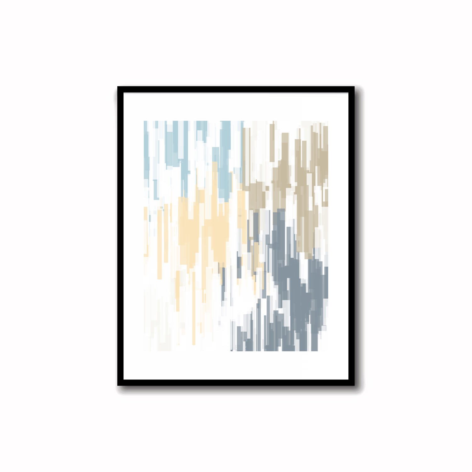 Brighten your space with this vibrant abstract color palette print in Jungle Mist (light blue gray), Coral Reef (vanilla), Dairy Cream (pale peach), Regent Gray, and Spring Wood (very light pink). Perfect for walls, desks, or shelves—download instantly an