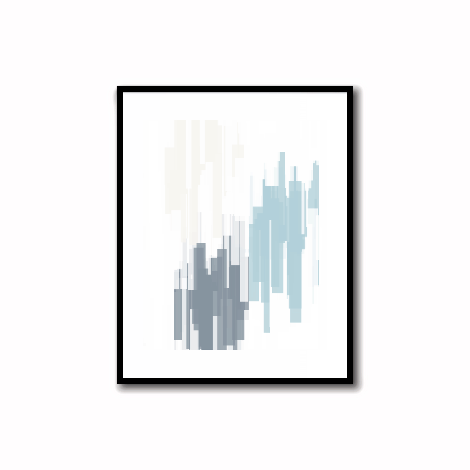 Brighten your space with this vibrant abstract color palette print in Jungle Mist (light blue gray), Coral Reef (vanilla), Dairy Cream (pale peach), Regent Gray, and Spring Wood (very light pink). Perfect for walls, desks, or shelves—download instantly an