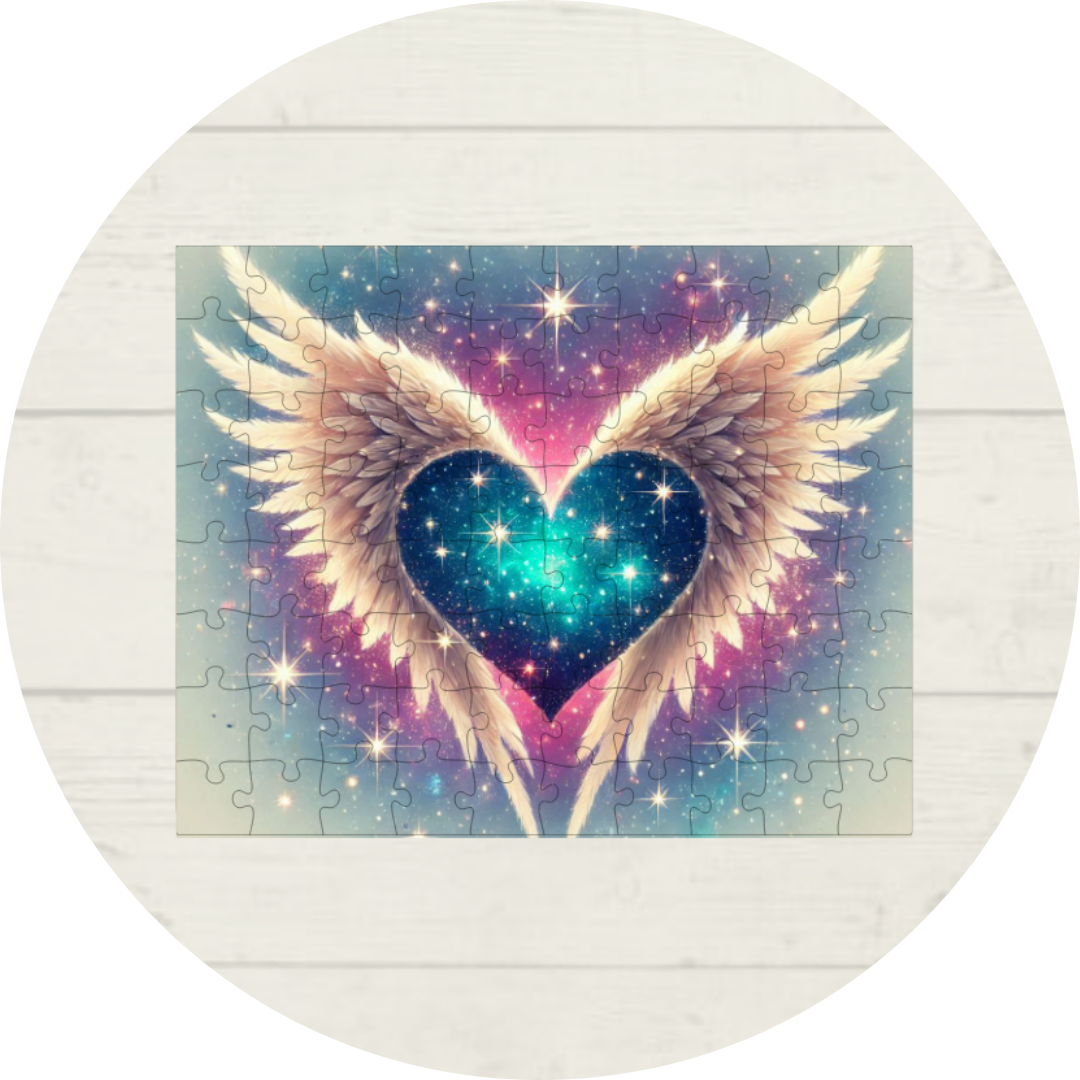 Custom sublimation design for Valentine's puzzle, showcasing romantic colors and heart-themed patterns, perfect for personalized gifts and fun activities.