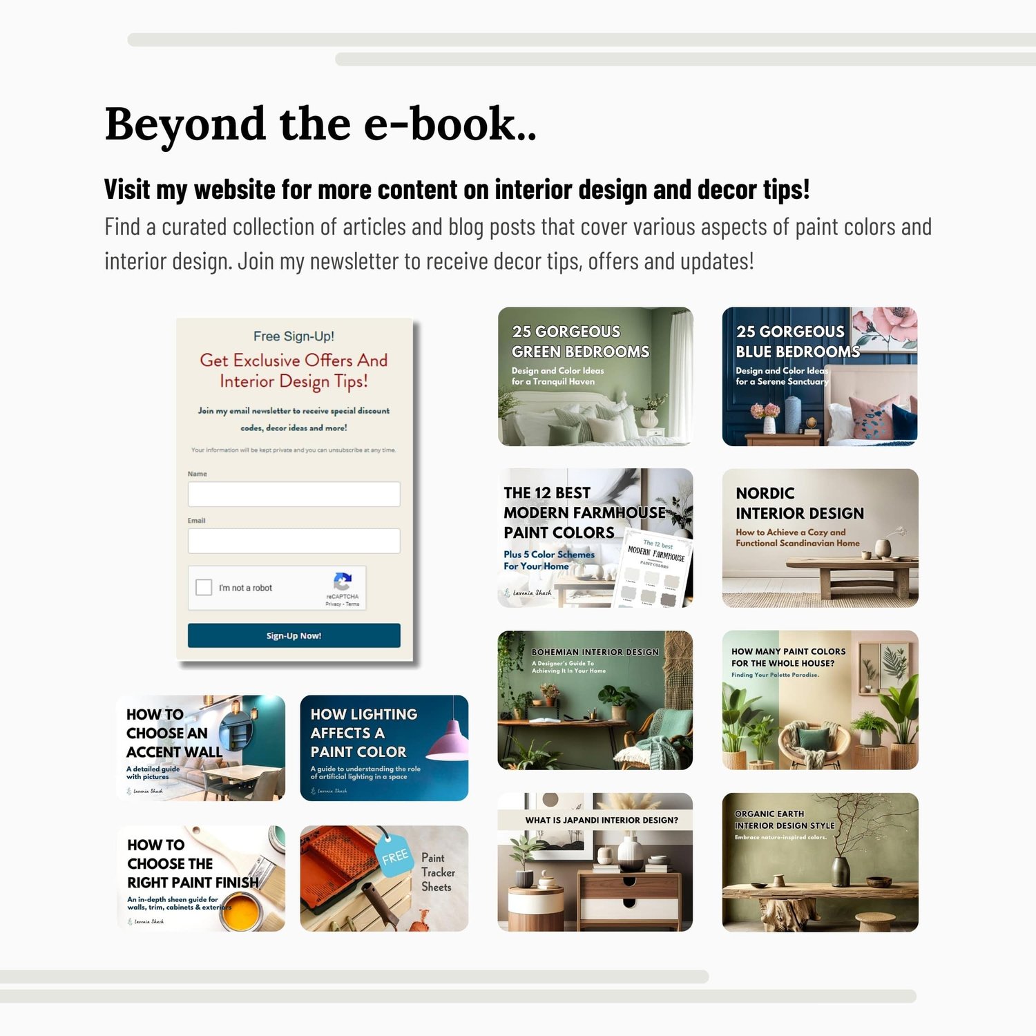 Moody English Cottage interior design color scheme with Sherwin Williams paint palette. Whole house colors for home with white, beige, greige, green, blue, brown, purple and blush pink. Interior design color scheme created by Lavenia Shash