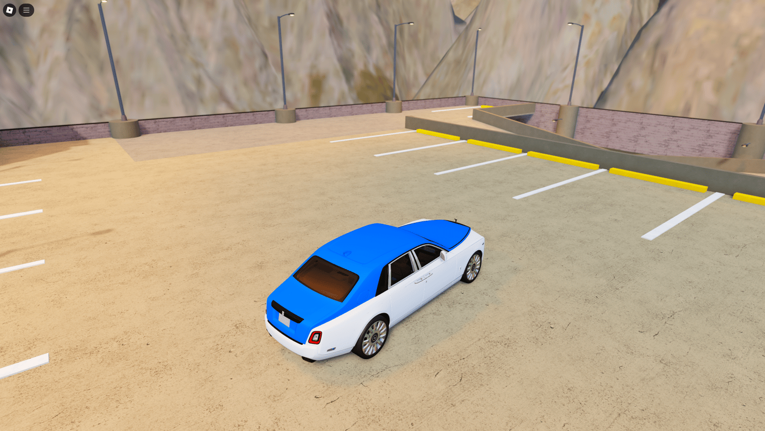 Detailed interior and exterior of the Roblox Rolls-Royce Phantom.