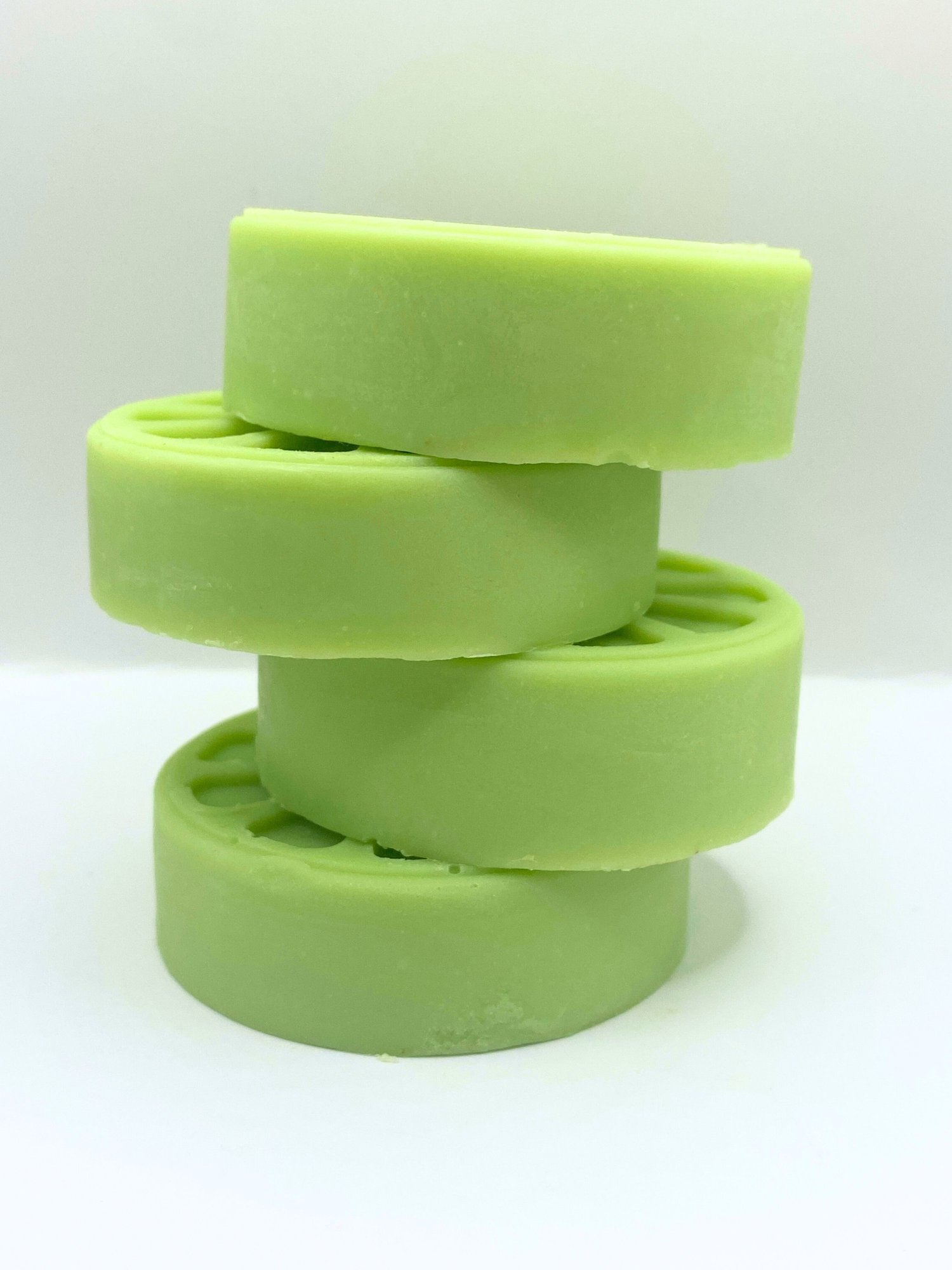 Key lime soap looks like a slice of lime