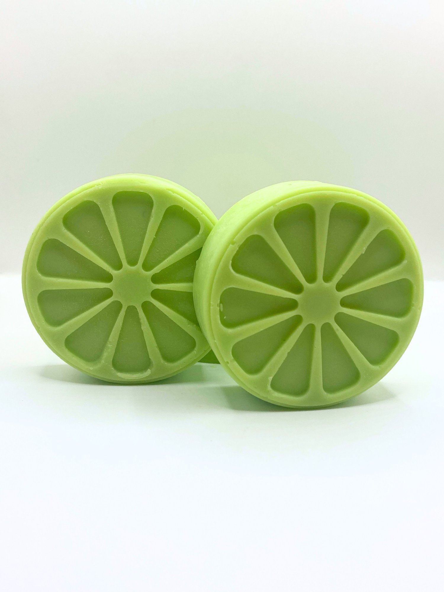 Key lime soap looks like a slice of lime
