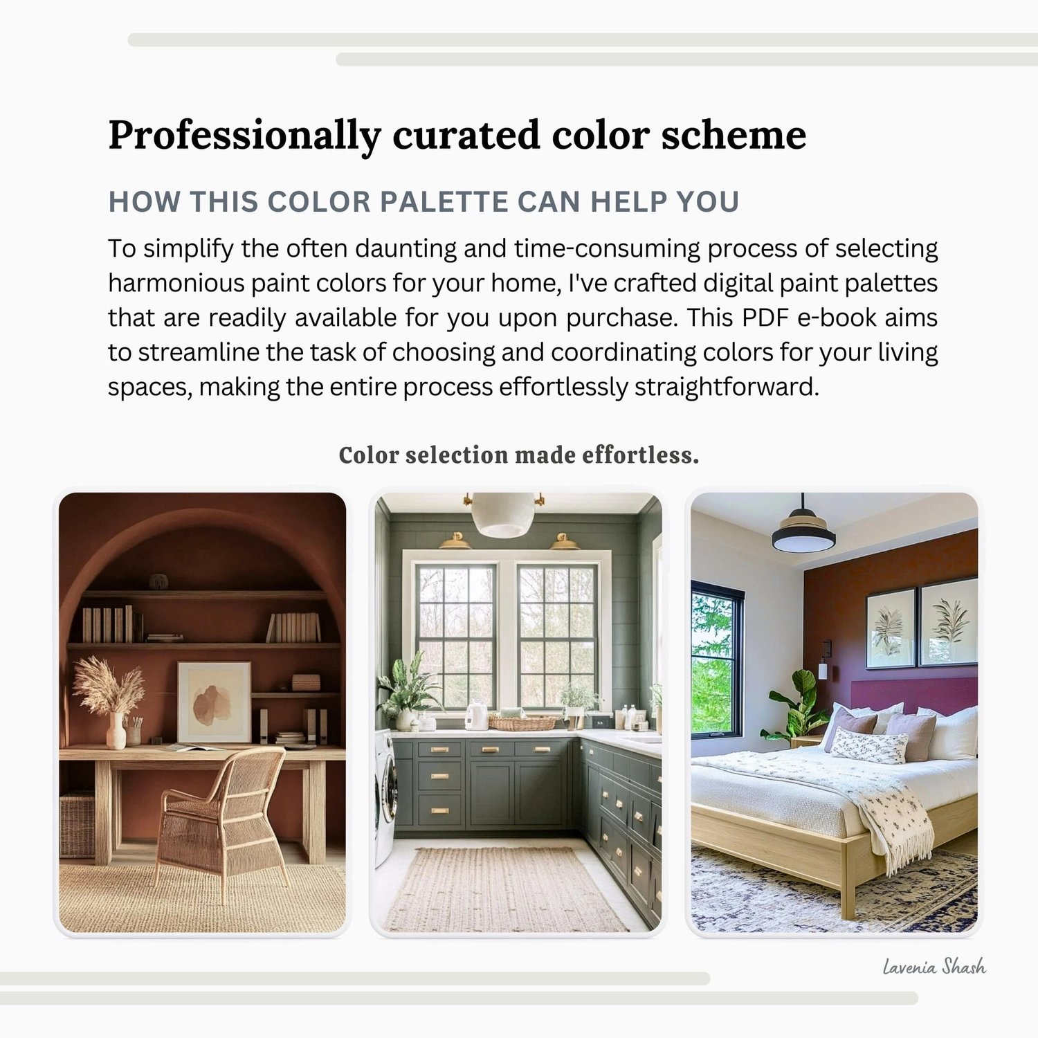 A dark cottagecore color palette with Sherwin Williams paints. The moody cottagegore, eclectic jewel tone color scheme includes white, beige, green, blue, mauve, burgundy, terracotta, brown and black. Curated and designed by Lavenia Shash.