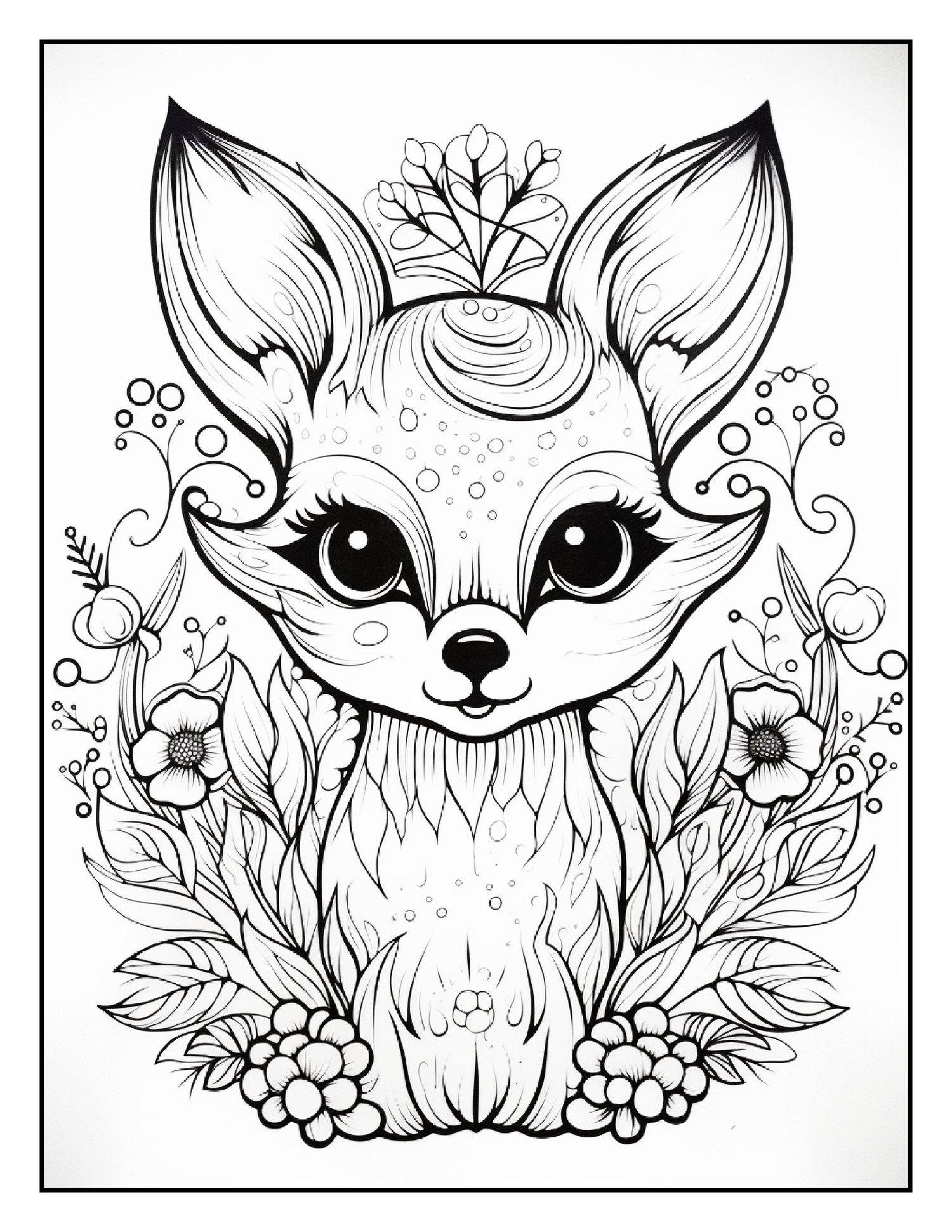🐻 210 Floral Animal Coloring Pages | Printable Coloring Book | Animal