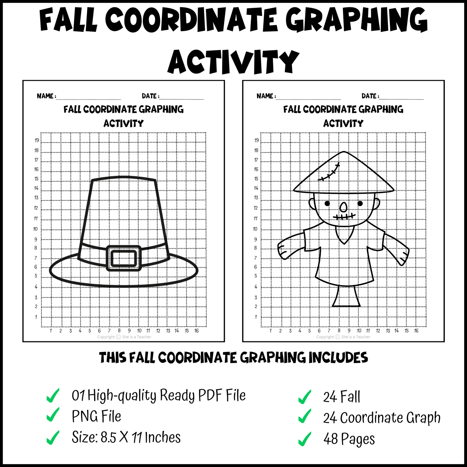 Fall Coordinate Graphing Activity - Payhip