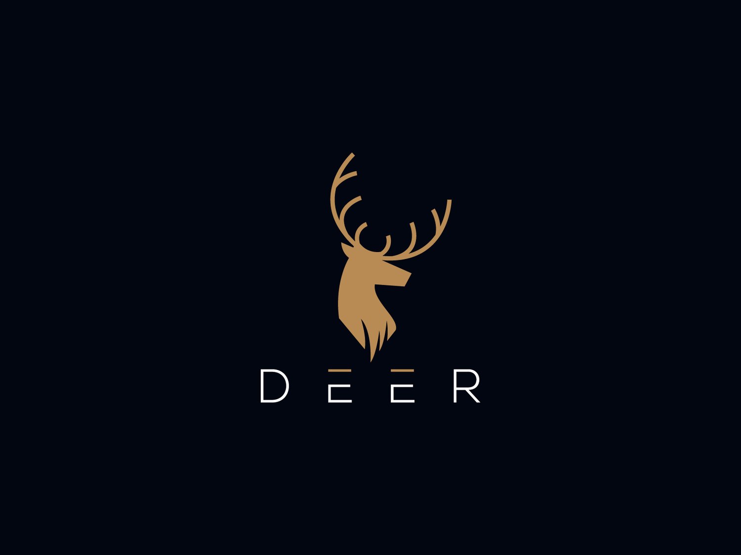 Handcrafted professional deer logo design, featuring a graceful and serene deer illustration symbolizing elegance, nature, and tranquility, created by expert designers for branding and business use.