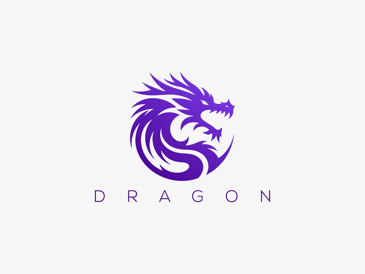 Handcrafted professional dragon logo design, featuring a fierce and mystical dragon illustration symbolizing strength, wisdom, and transformation, created by expert designers for branding and business use.