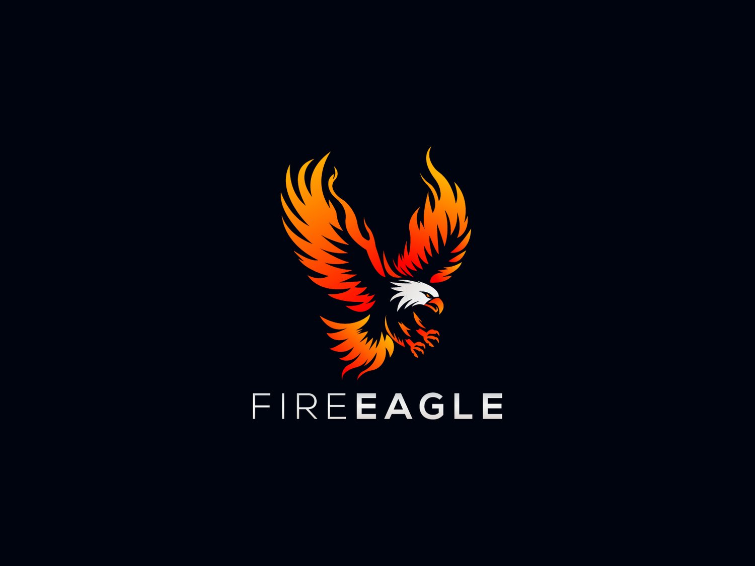 Handcrafted professional eagle logo design, featuring a powerful and majestic eagle illustration symbolizing strength, freedom, and vision, created by expert designers for branding and business use.