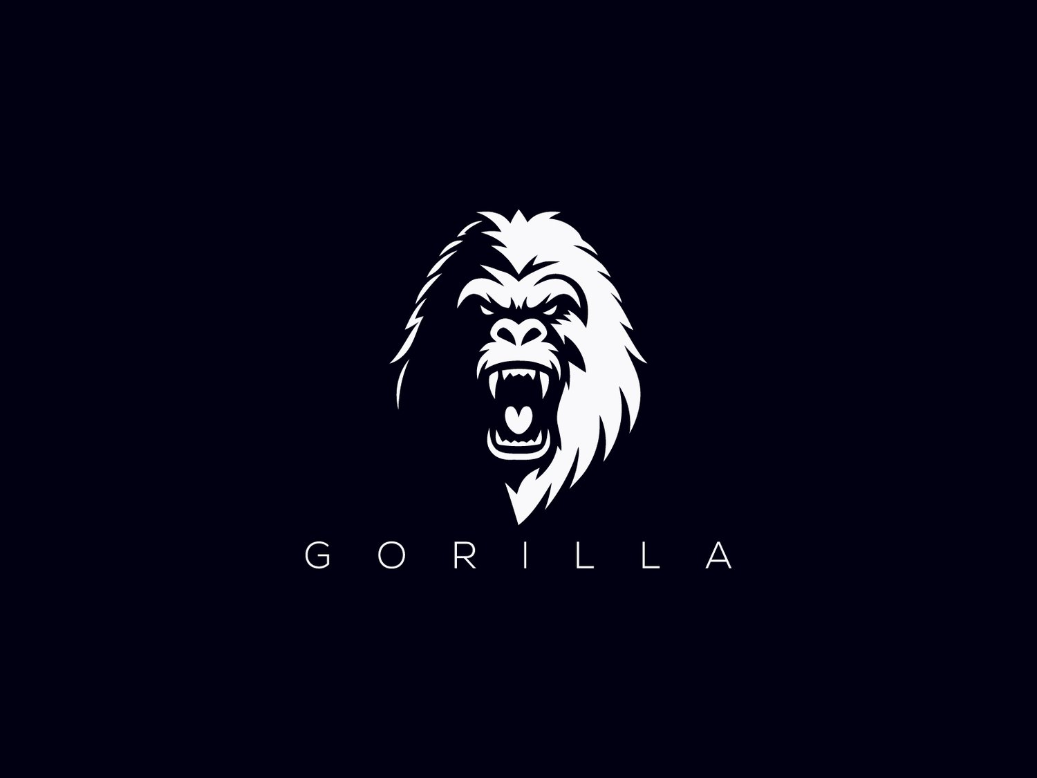Hand-illustrated gorilla logo featuring a fierce and dynamic design, ideal for branding, merchandise, and business identity.