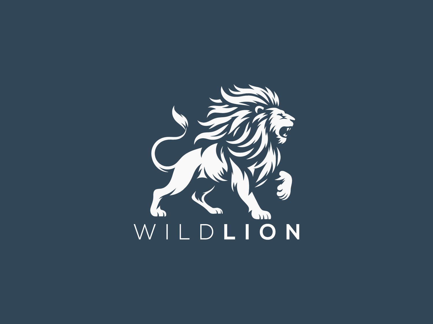 Hand-illustrated lion logo featuring a regal and fierce design, ideal for branding, merchandise, and business identity.