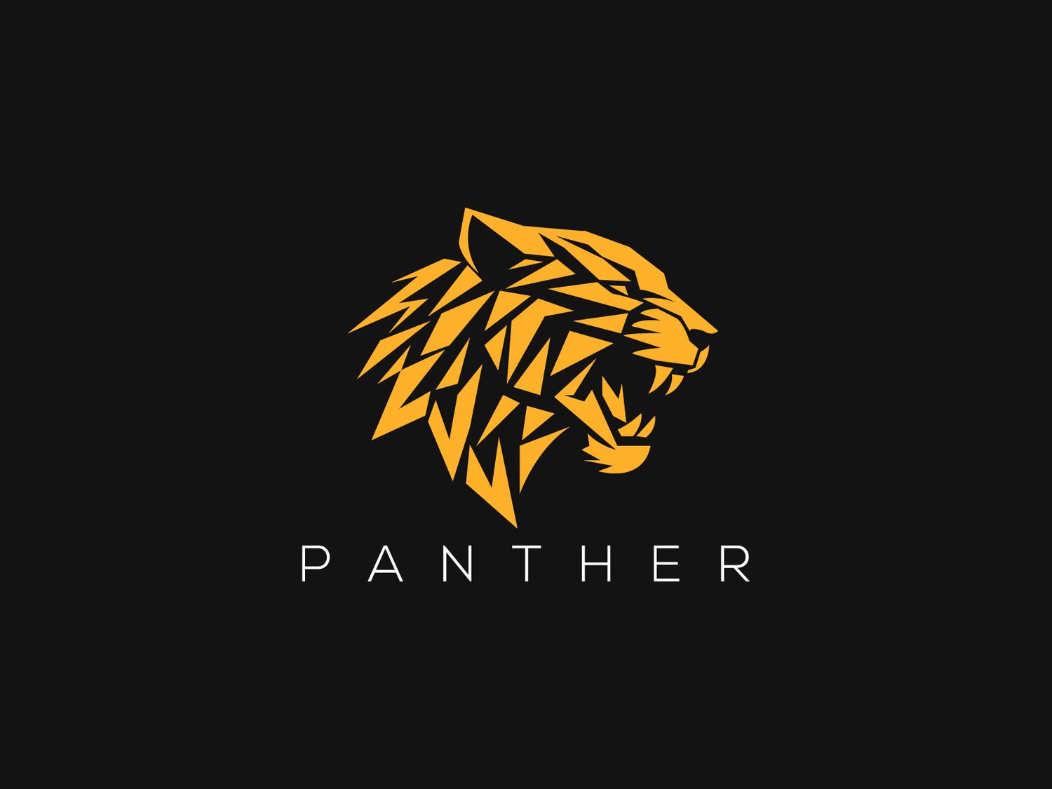 Hand-illustrated panther logo featuring a sleek and powerful design, ideal for branding, merchandise, and business identity.