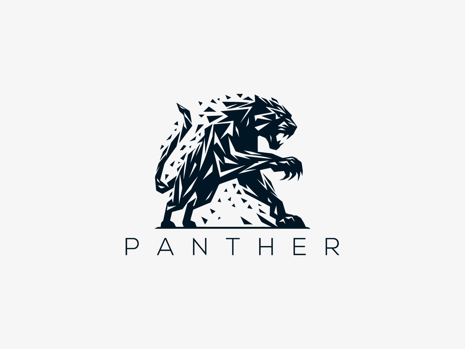 Hand-illustrated panther logo featuring a sleek and powerful design, ideal for branding, merchandise, and business identity.