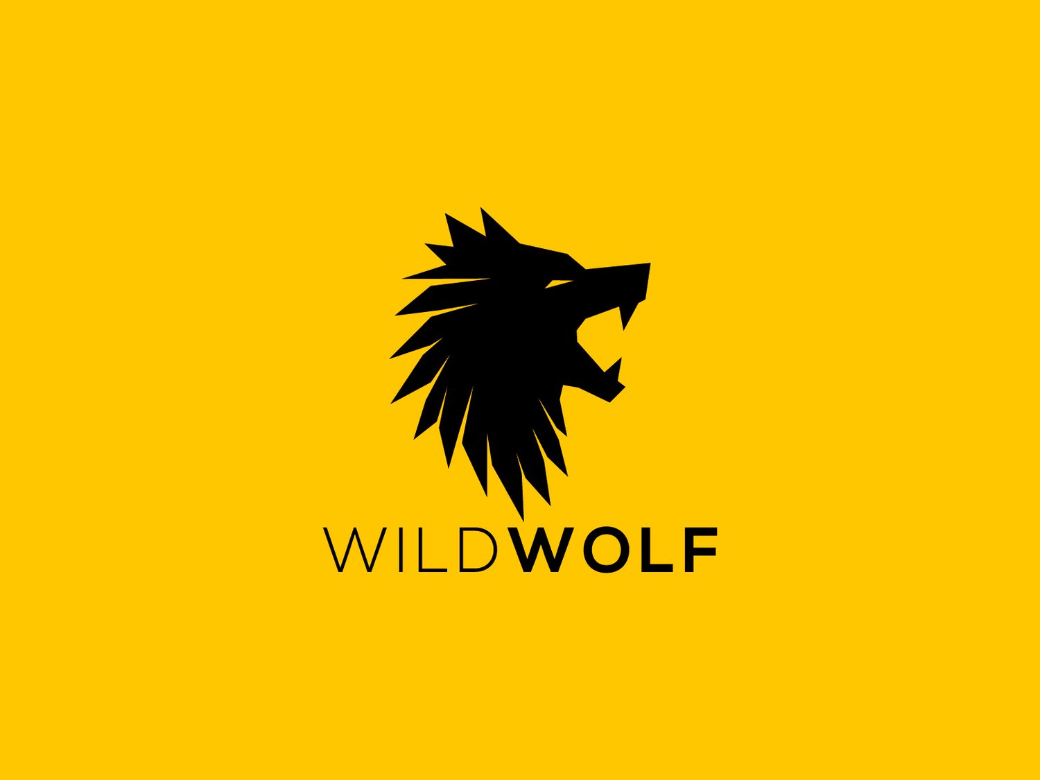 Hand-illustrated wolf logo featuring a fierce and dynamic design, ideal for branding, merchandise, and business identity.