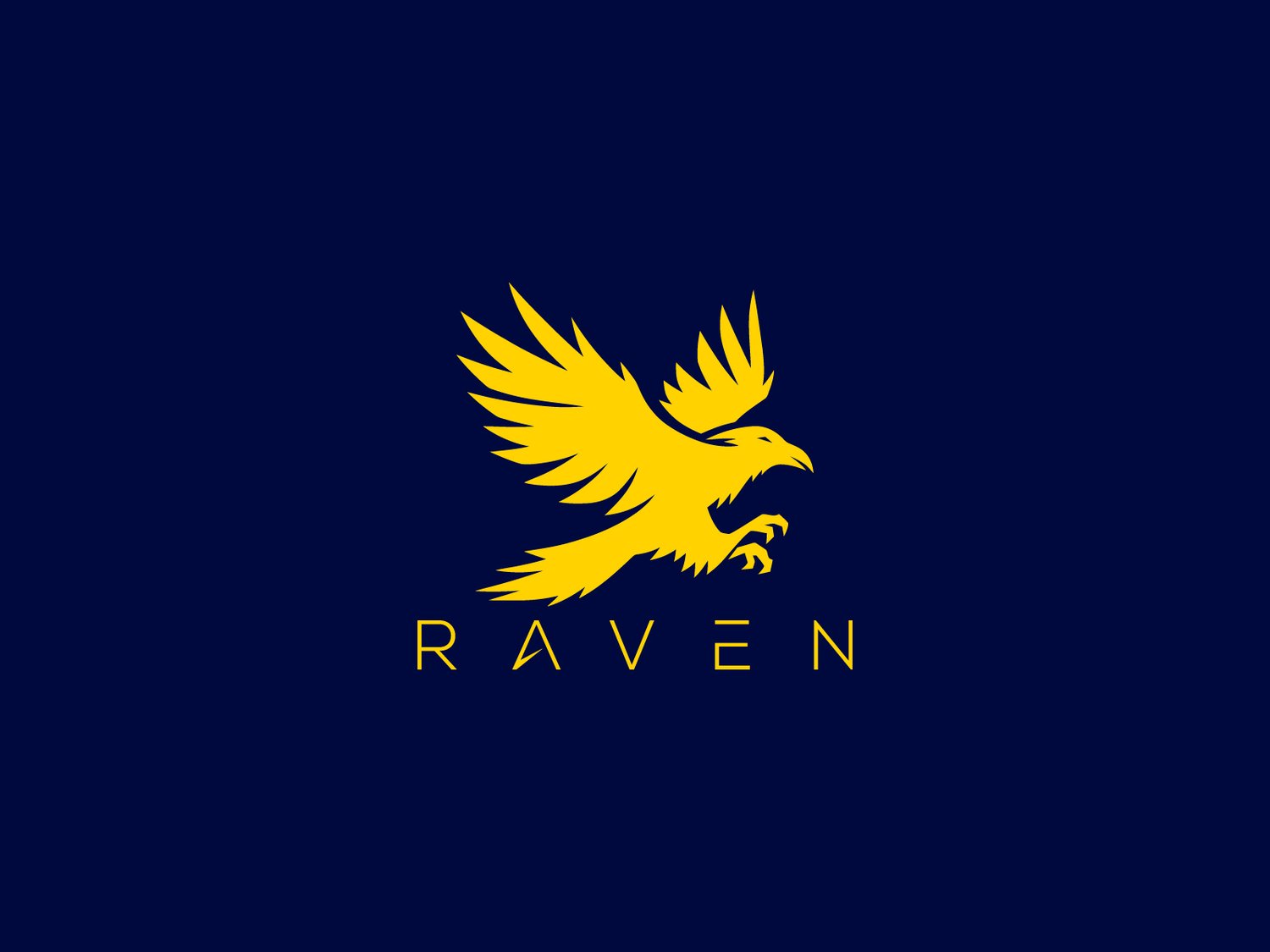 Hand-illustrated raven logo featuring a sleek and enigmatic design, ideal for branding, merchandise, and business identity.