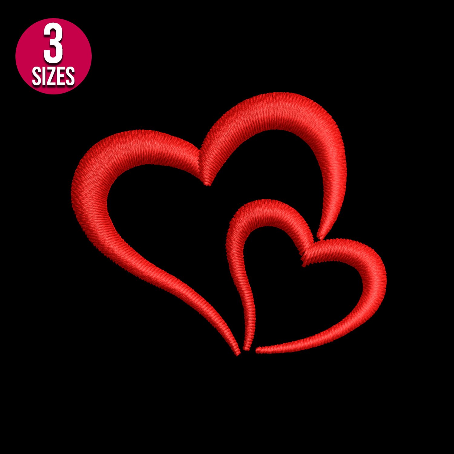 Buy Two Hearts embroidery design, Digital download, Instant download