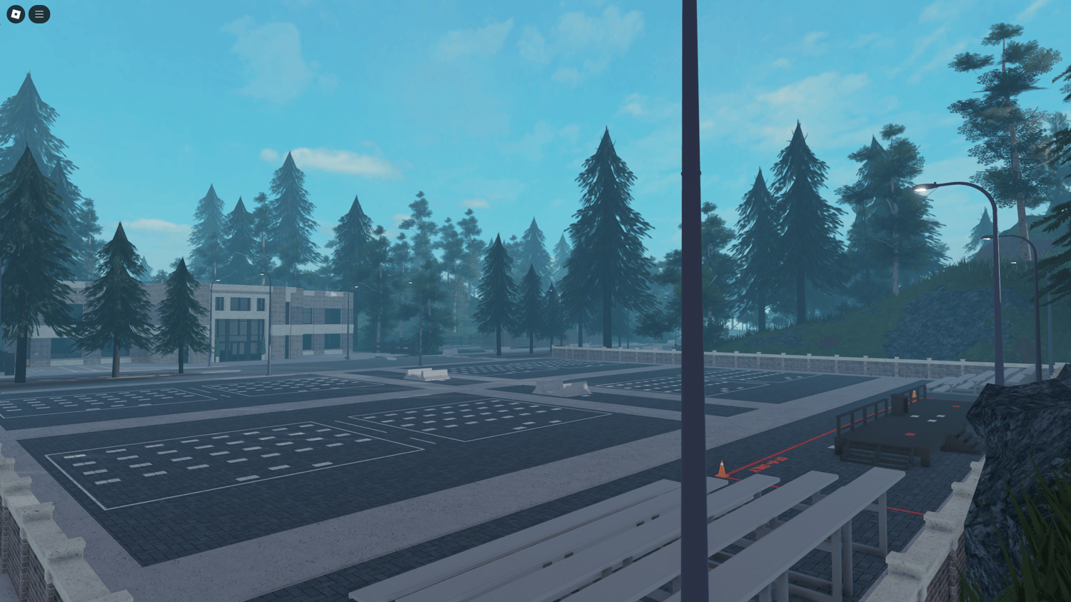 Roblox military gate with scripted systems for immersive gameplay.