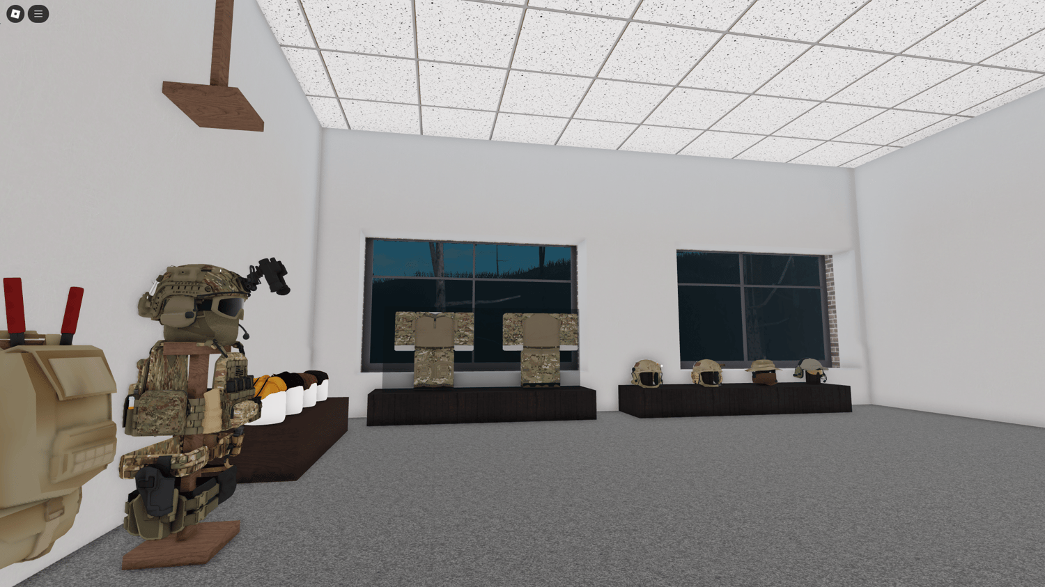 Detailed gun system included in the British Army Academy map.
