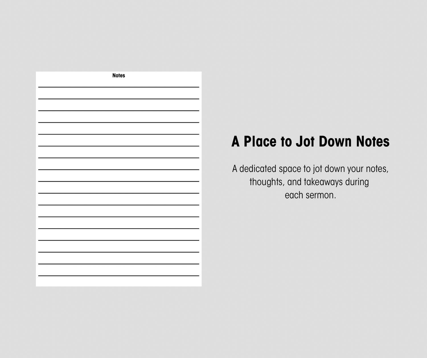 Enhance your church experience with our 'Taking Notes' image. This visual emphasizes the importance of organized note-taking during sermons, helping you capture key messages, Bible passages, and points for reflection. Ideal for those who want to stay focu