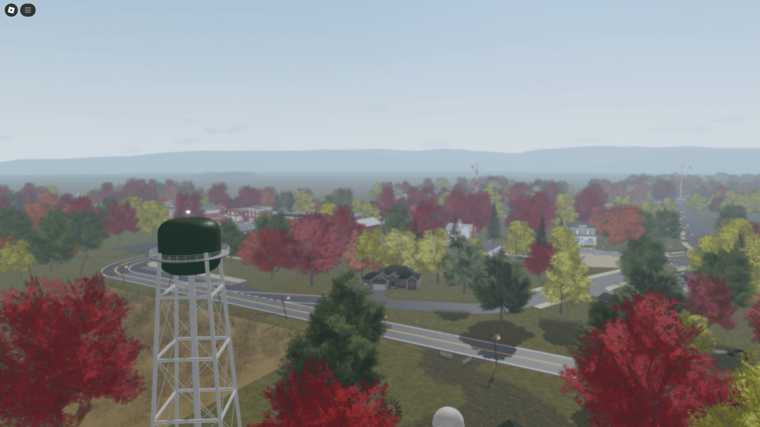 Expansive rural roads surrounded by lush terrain, leading to the town park in Moorefield.