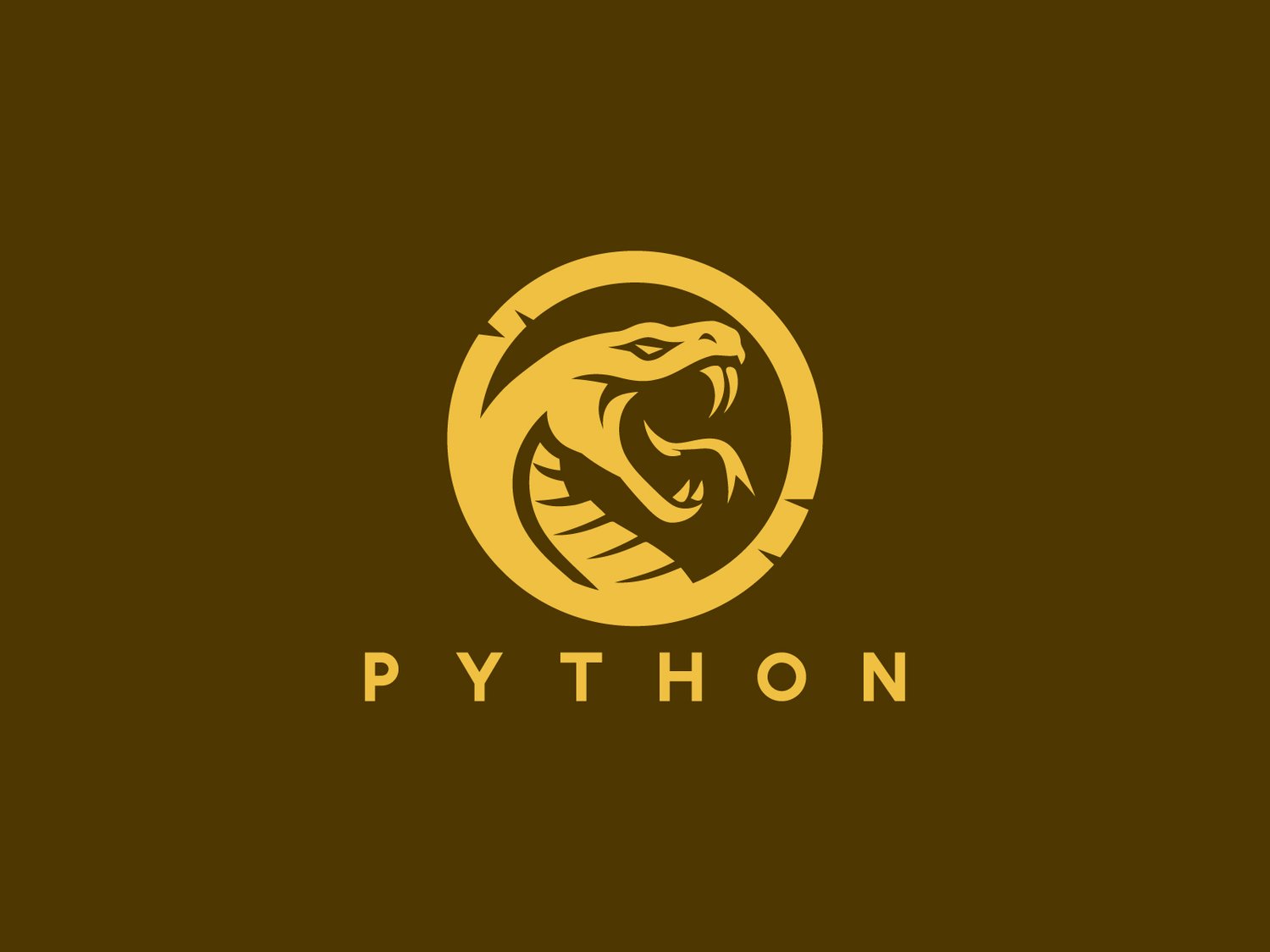 Hand-illustrated python logo featuring a sleek and dynamic snake design, ideal for branding, merchandise, and business identity.