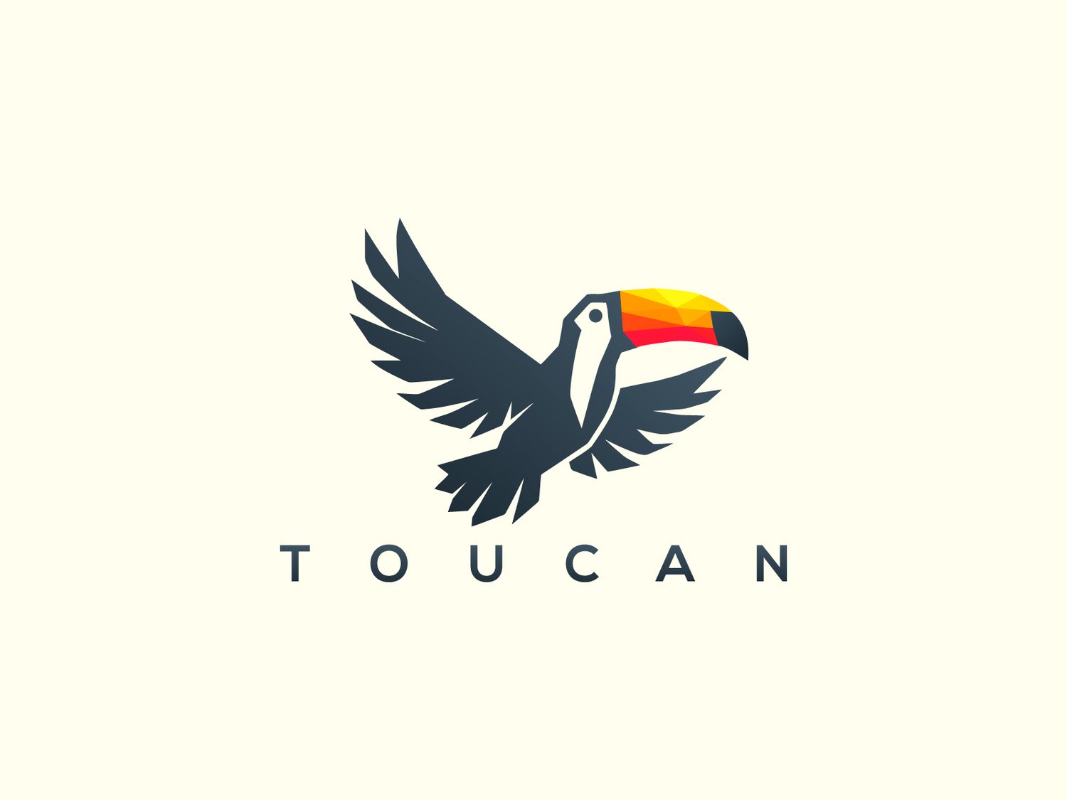 Hand-illustrated toucan logo featuring a vibrant and tropical design, ideal for branding, merchandise, and business identity.