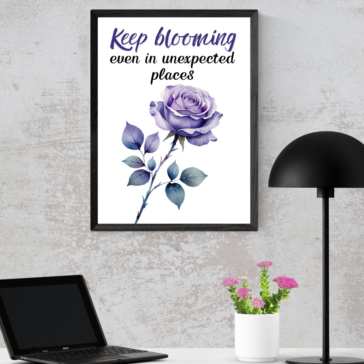 Watercolor Flower Digital Wall Art