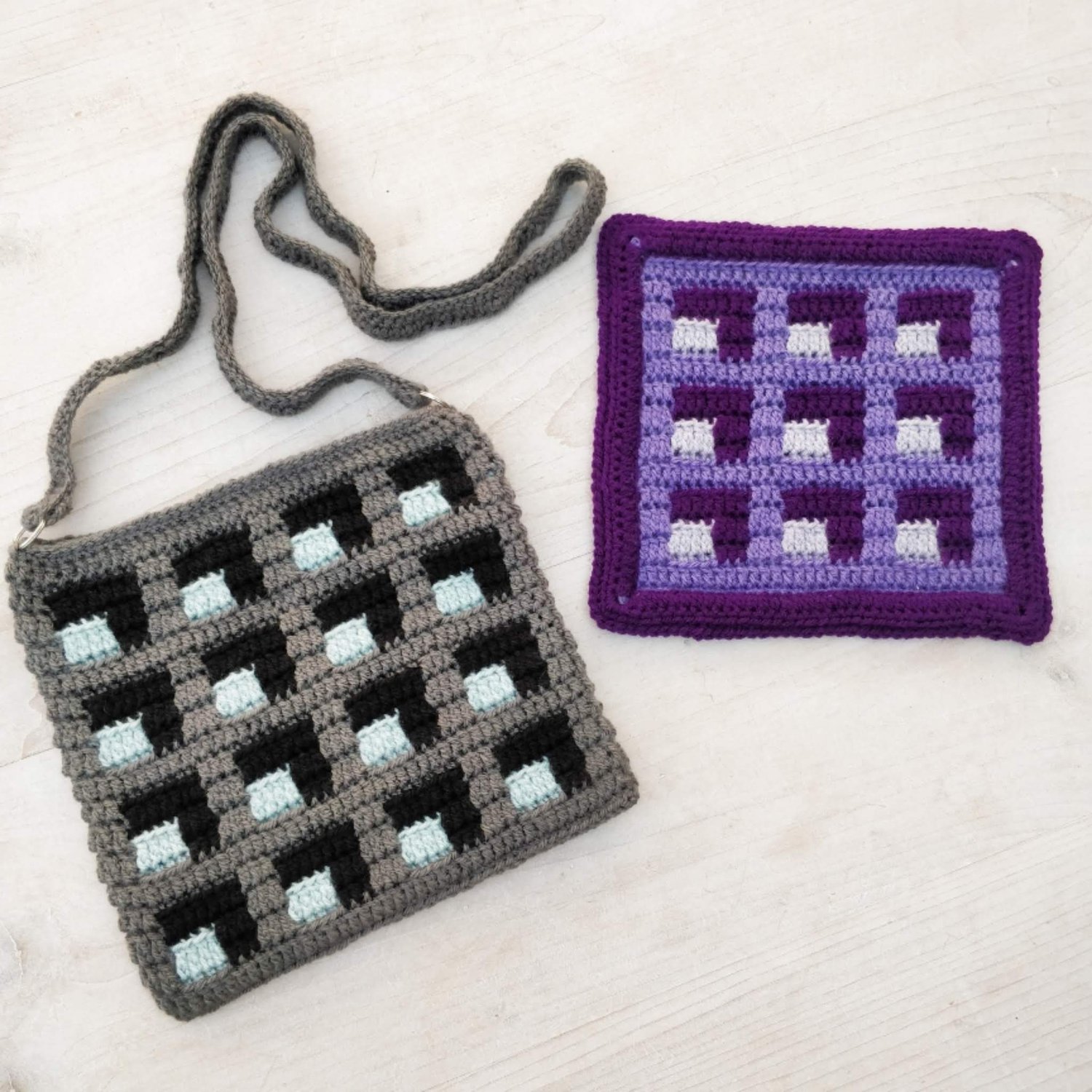 A geometric design that looks like a 3D grid of squares