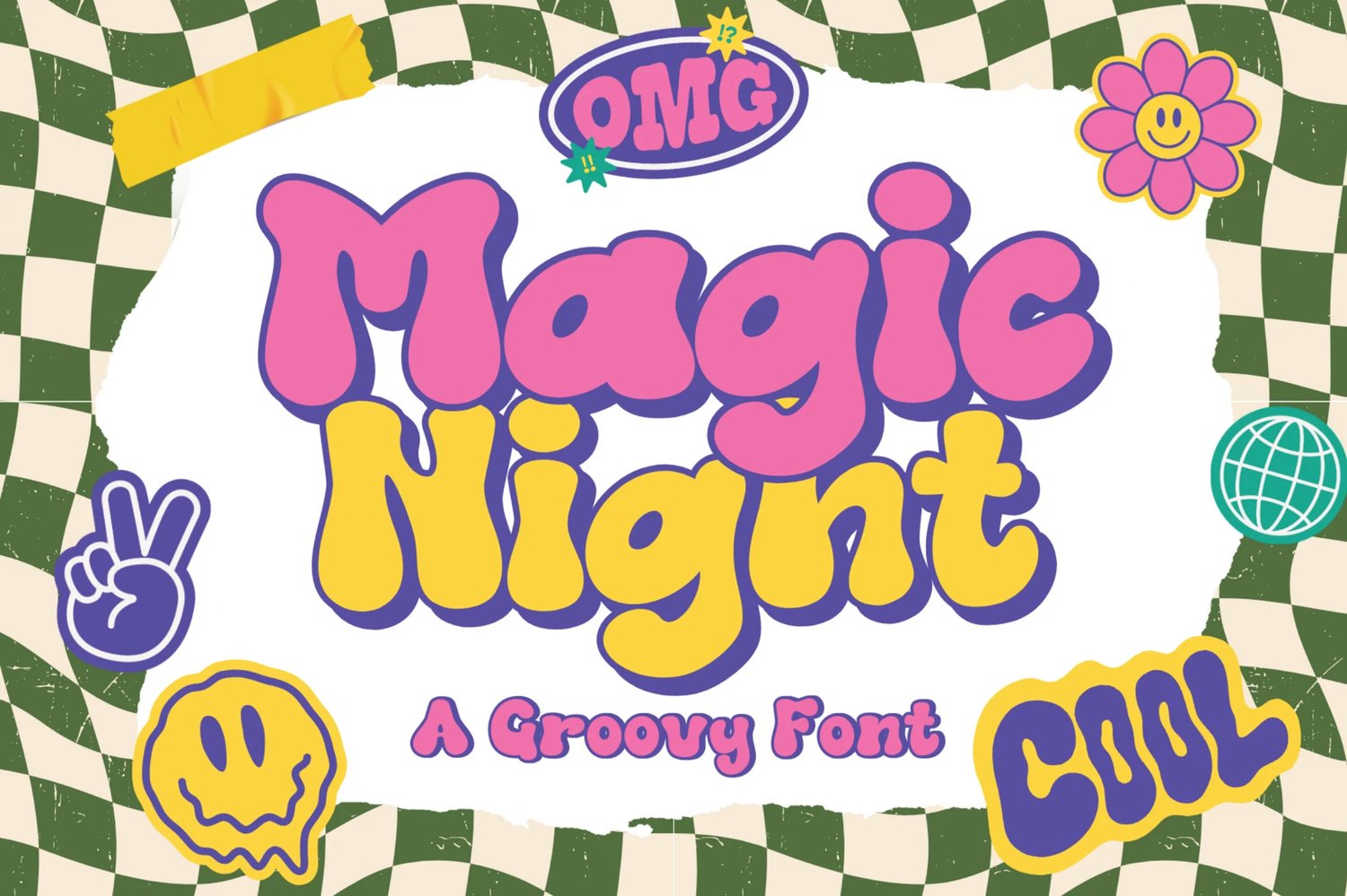 Magic Night Psychedelic Font