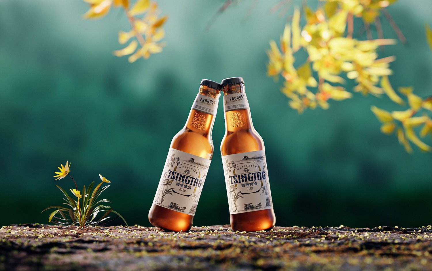 blender bottle scene rendering