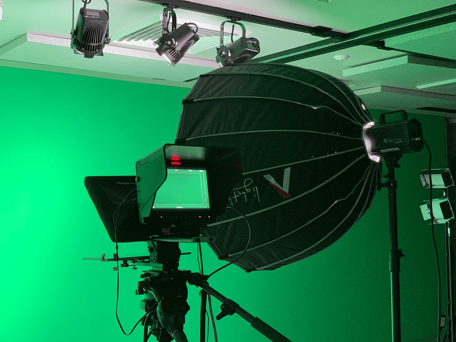 university media production studio teleprompter