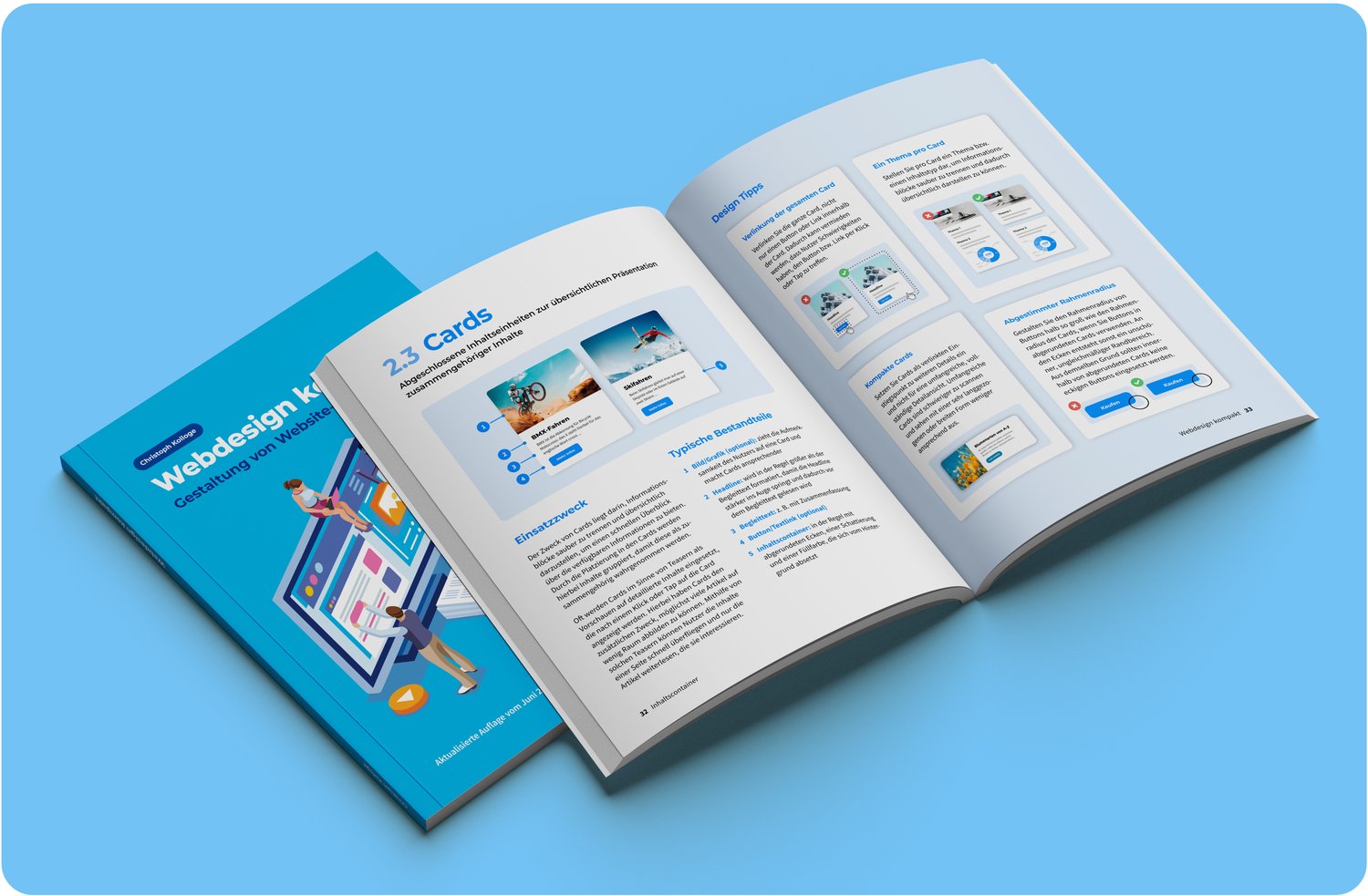 Buch Webdesign kompakt aufgeschlagen