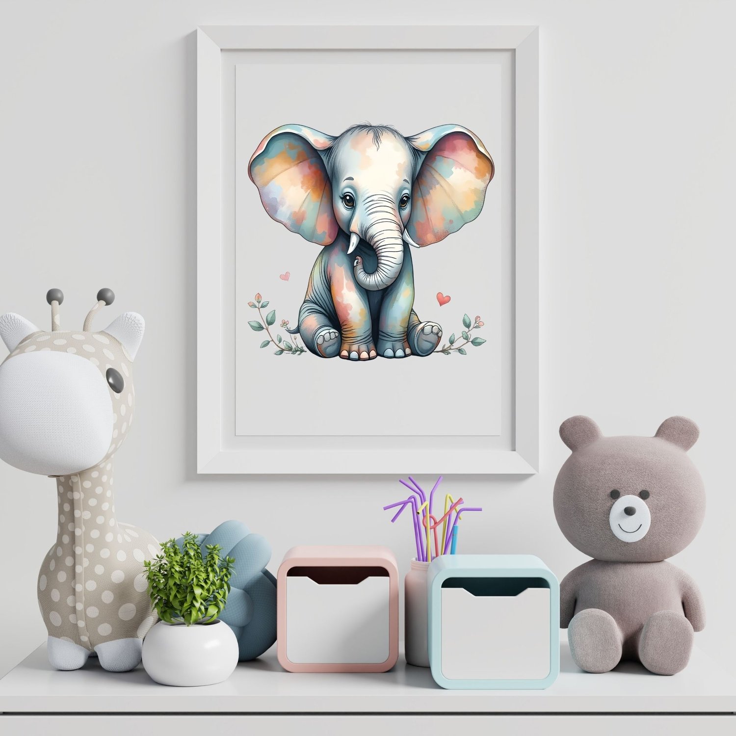 Cute Baby Elephant Clipart – 12 High-Resolution PNG Images